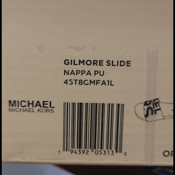 nitb Michael Kors Optic White &Silver Slide sandal - Picture 2 of 5